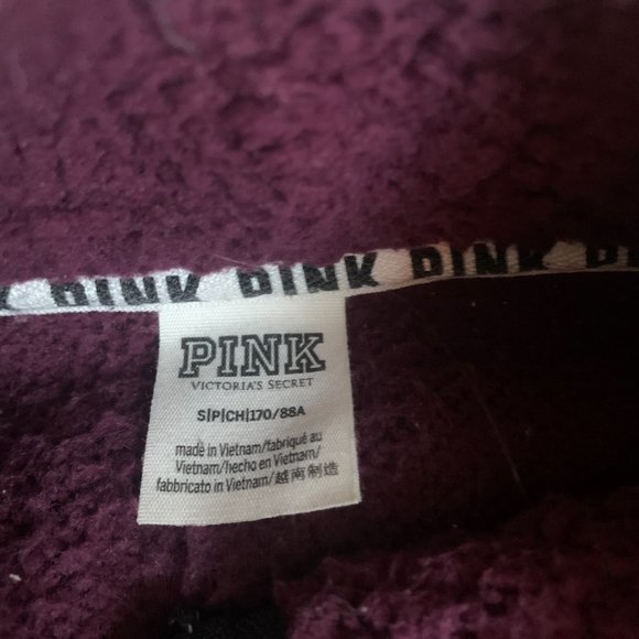 Victoria's Secret PINK Sherpa Quarter Zip Sweatshirt - Picture 3 of 4